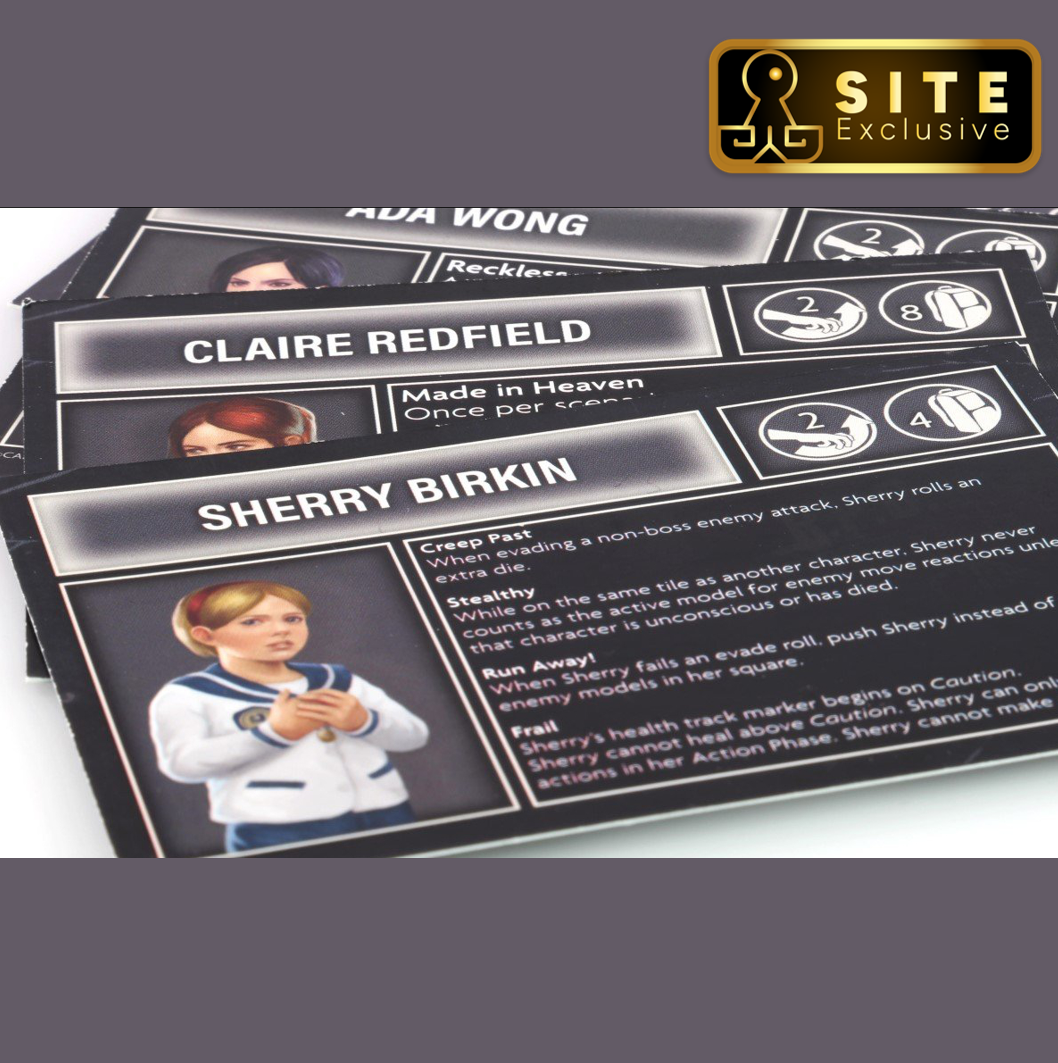 Kickstarter Exclusive Resident Evil 2: The Board Game Sherry Birlkin Set & Promo Cards Contents