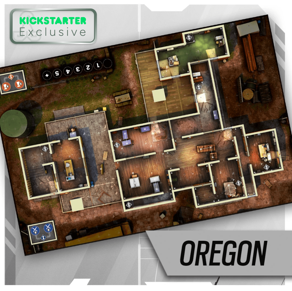 Kickstarter Exclusive Map Pack 2 - Dead End Expansion, Oregon, From 6: Siege - The Board Game