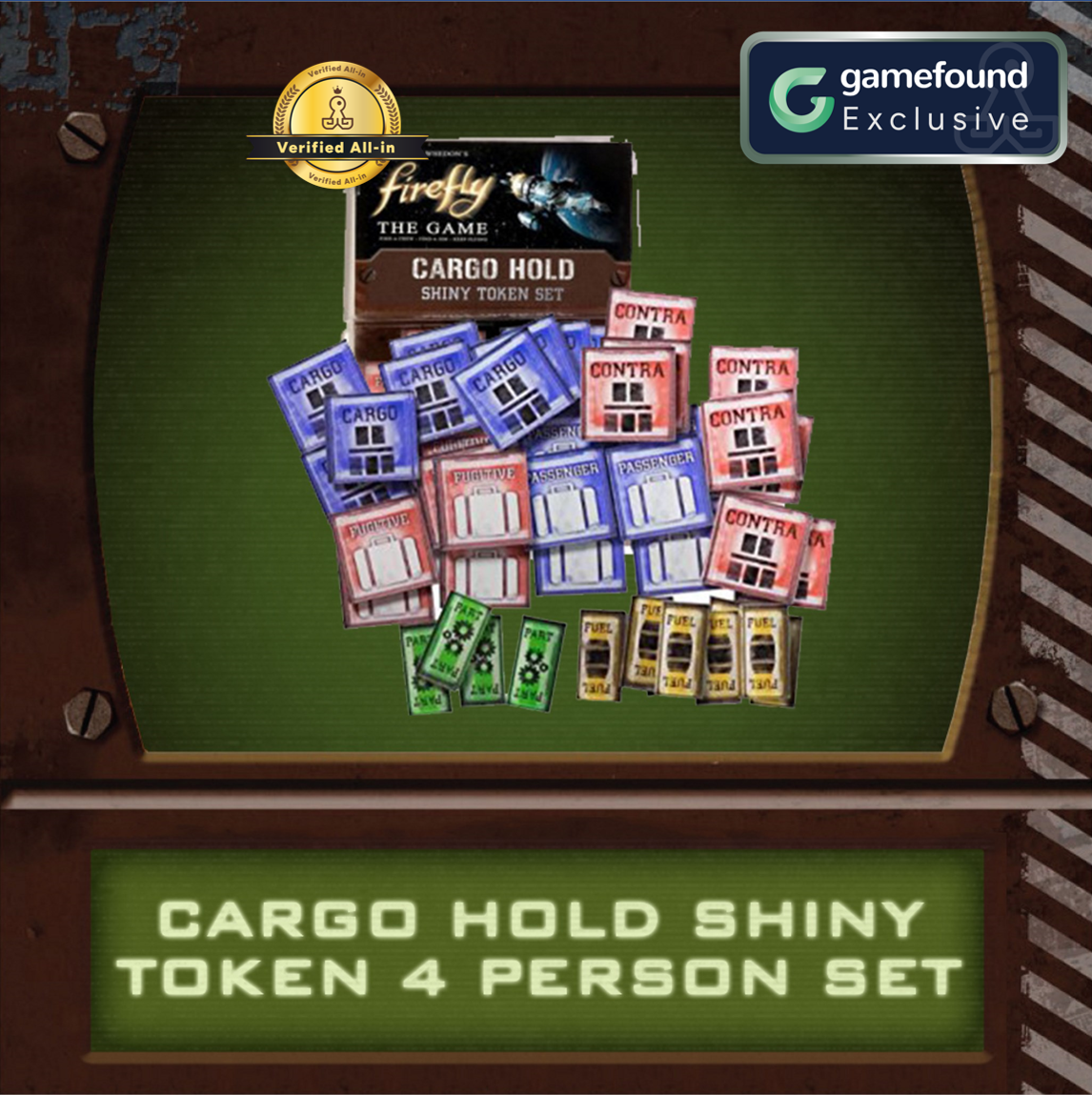 Gamefound Exclusive Firefly: The Board Game Cargo Hold Shiny Token 4 Person Set