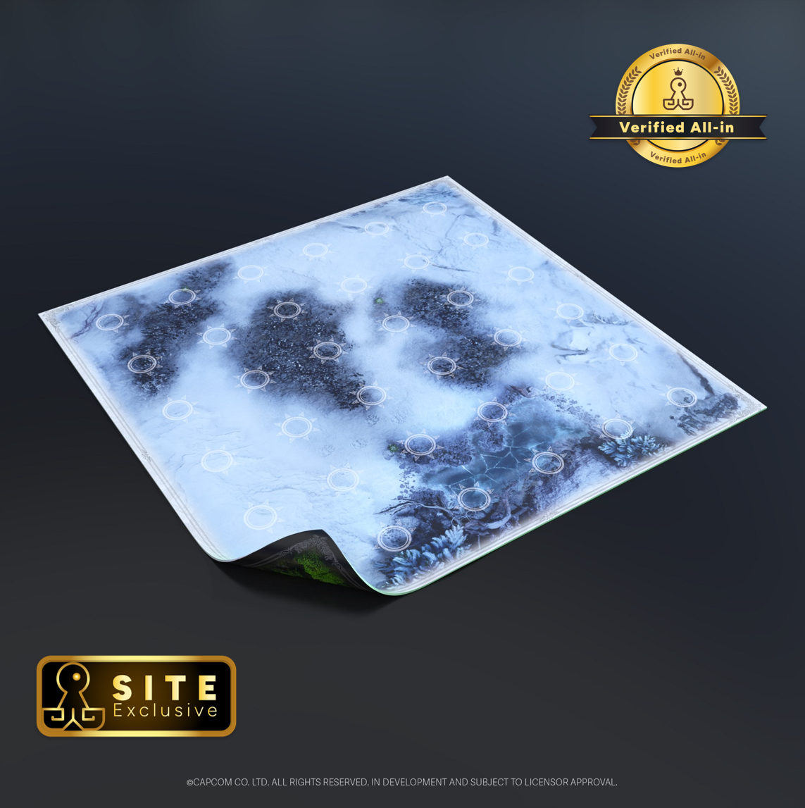 Kickstarter Exclusive Monster Hunter World Iceborne: The Board Game Deluxe Expansion, Double Sided Neoprene Game Mat