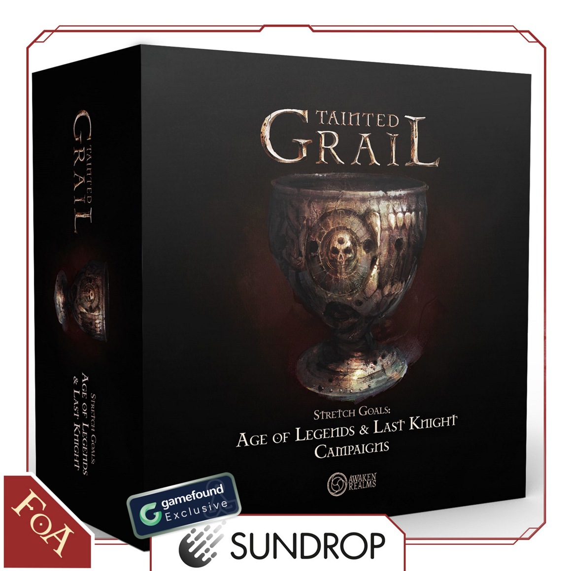 Gamefound Exclusive Tainted Grail: Fall of Avalon Stretch Goals Box, Sundrop Edition