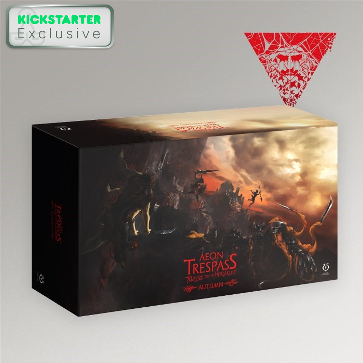 Kickstarter Exclusive Aeon Trespass Twelve Sins of Herakles Board Game, Autumn Box