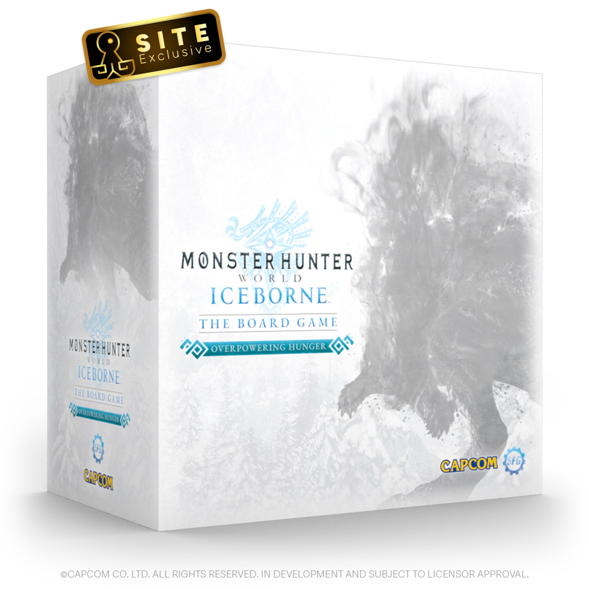 Kickstarter Exclusive Monster Hunter World Iceborne: The Board Game Overpowering Hunger Expansion Box Art