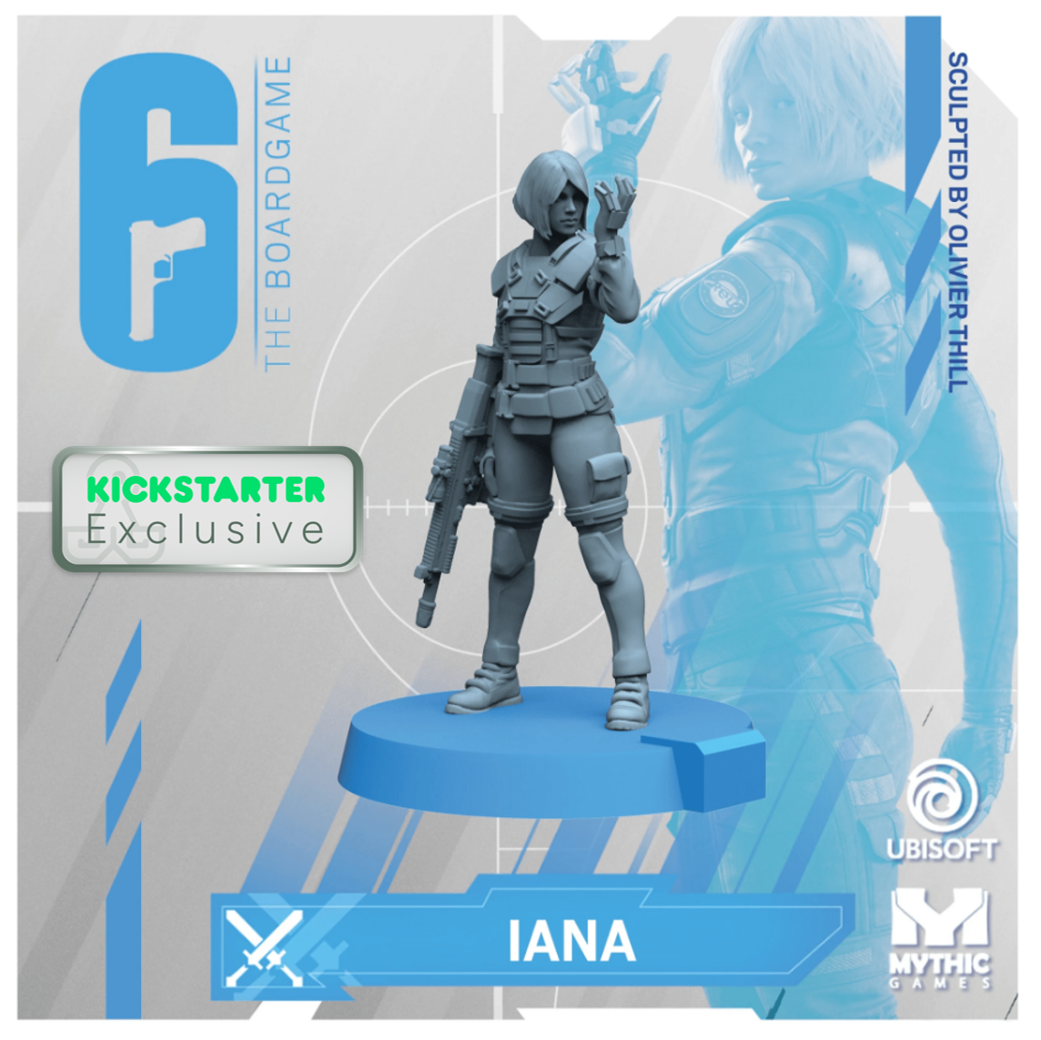Kickstarter Exclusive Year 5 Expansion, Iana Miniature, From 6: Siege - The Board Game