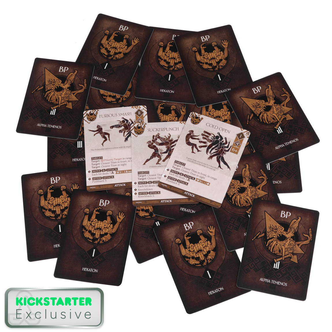 Kickstarter Exclusive Aeon Trespass Odyssey Board Game, Boss Attack Cards