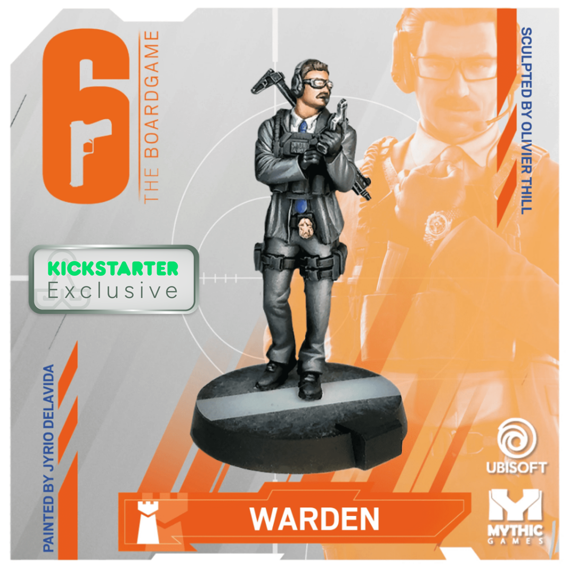 Kickstarter Exclusive Year 4 Expansion, Warden Miniature, From 6: Siege - The Board Game