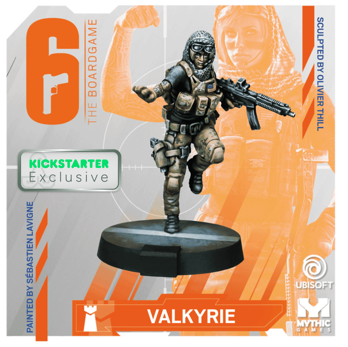 Kickstarter Exclusive Year 1 Expansion, Valkyrie Miniature, From 6: Siege - The Board Game